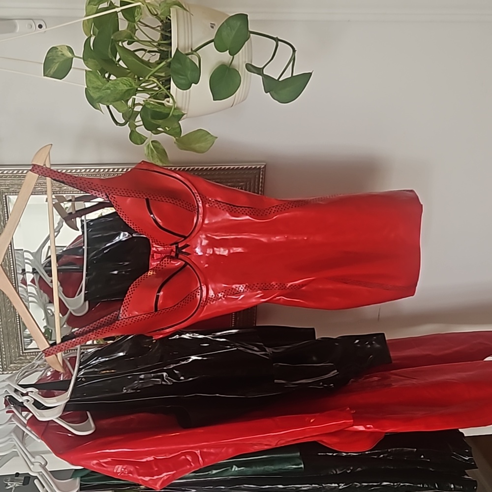 Atsuko Kudo laser cut latex minidress fetish rubber